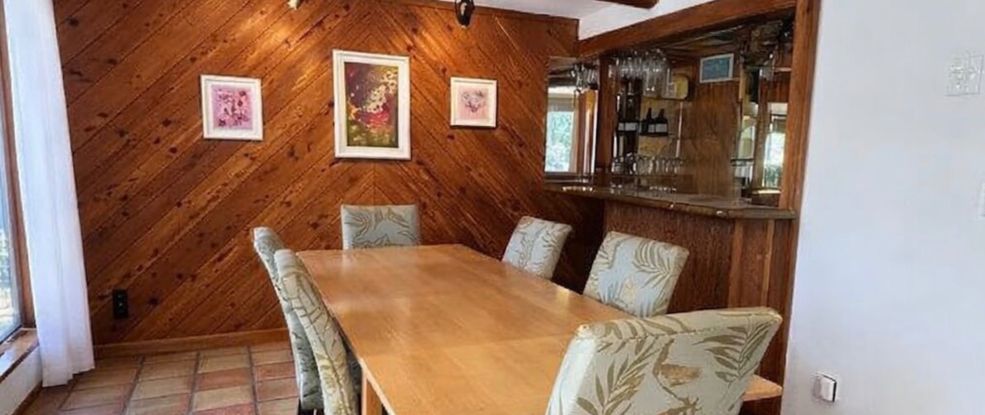 Formal Dining — Seats six with adjacent wet bar and stemware